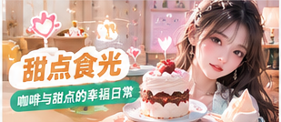 咖啡甜点与下午茶餐桌